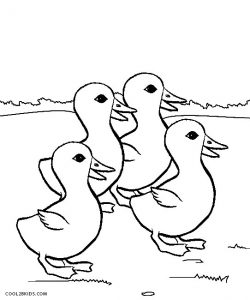 Baby Duck Coloring Page