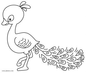 Baby Peacock Coloring Pages