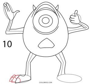 How to Draw Mike Wazowski Step 10