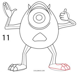 How to Draw Mike Wazowski Step 11