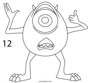 How to Draw Mike Wazowski Step 12