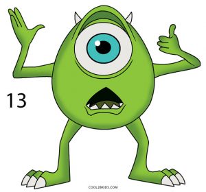 How to Draw Mike Wazowski Step 13