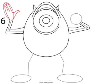 How to Draw Mike Wazowski Step 6