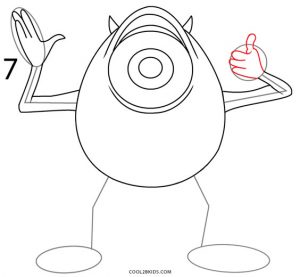 How to Draw Mike Wazowski Step 7