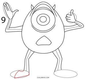 How to Draw Mike Wazowski Step 9