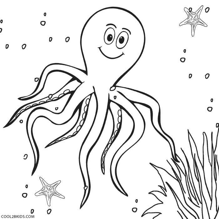 Printable Octopus Coloring Page For Kids