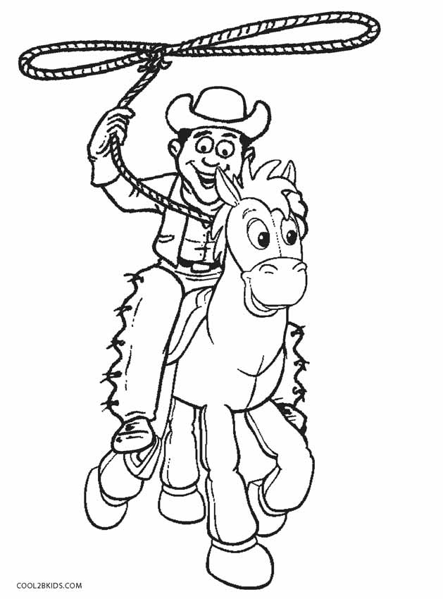 Printable Cowboy Coloring Pages For Kids