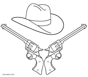 Cowboy Gun Coloring Pages