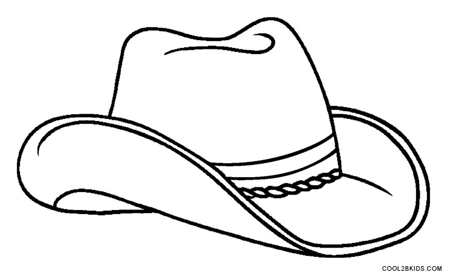 cowboy boots and hat coloring page