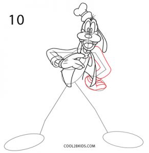 How to Draw Goofy Step 10