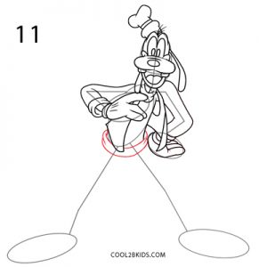 How to Draw Goofy Step 11
