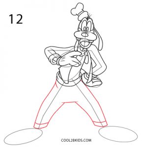 How to Draw Goofy Step 12