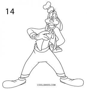 How to Draw Goofy Step 14