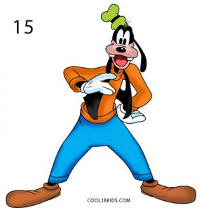 How to Draw Goofy Step 15