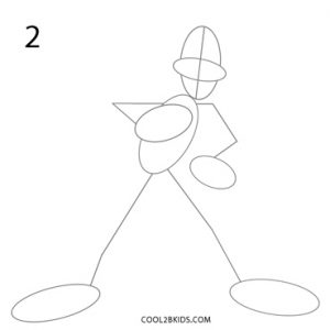 How to Draw Goofy Step 2