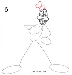 How to Draw Goofy Step 6