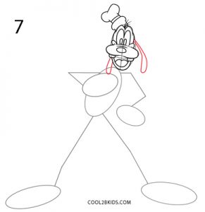 How to Draw Goofy Step 7