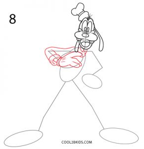 How to Draw Goofy Step 8