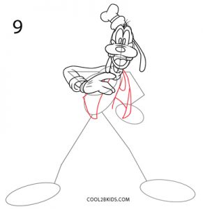 How to Draw Goofy Step 9