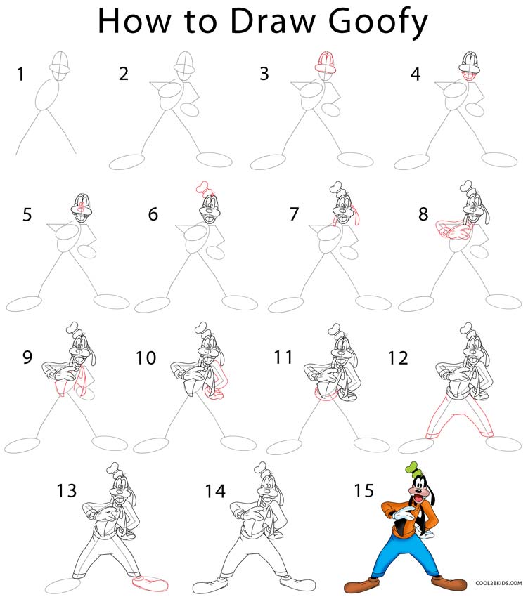 How to Draw Goofy Step by Step