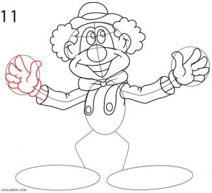 How to Draw a Clown Step 11