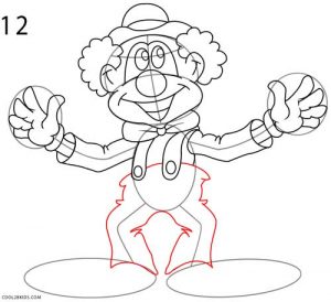 How to Draw a Clown Step 12