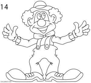 How to Draw a Clown Step 14