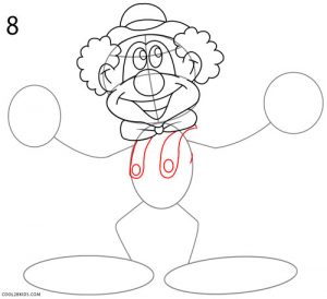 How to Draw a Clown Step 8