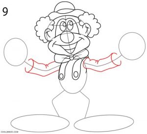 How to Draw a Clown Step 9