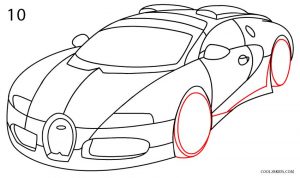 How to Draw a Bugatti Step 10