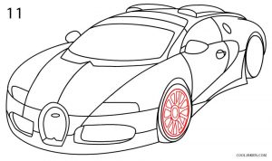 How to Draw a Bugatti Step 11