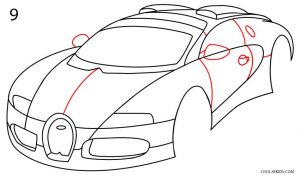 How to Draw a Bugatti Step 9