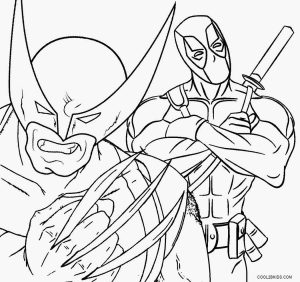 Deadpool and Wolverine Coloring Pages