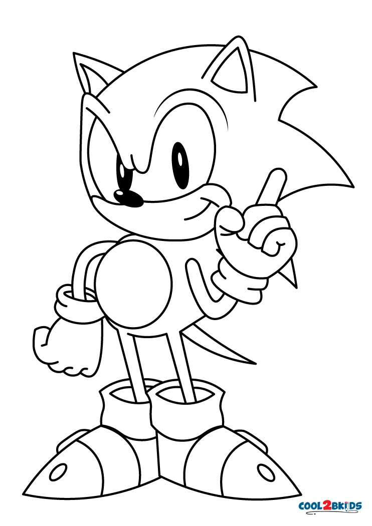 Coloriage Sonic  Hedgehog colors, Cartoon coloring pages, Free kids  coloring pages
