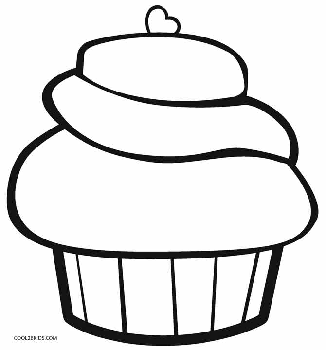 Free Printable Birthday Cupcake Coloring Pages