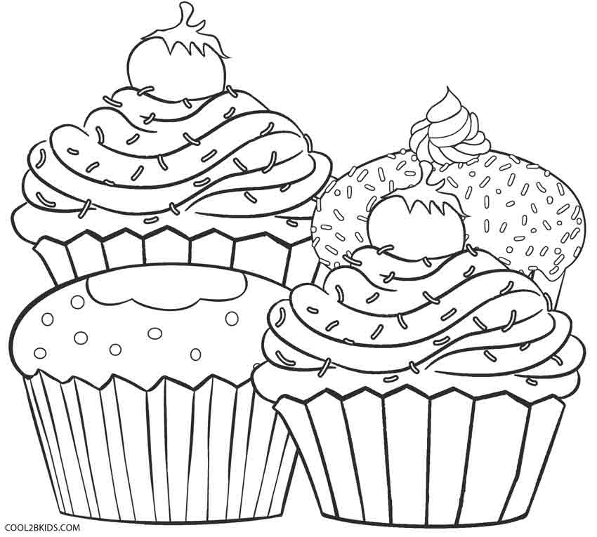  Cupcake Coloring Pages For Kids 5