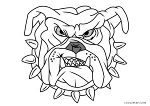 Dog Head Coloring Page / Dogs Coloring Pages Free Printable Dog Coloring Sheets / Puppy with bones coloring page.