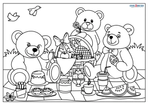 Teddy Bear Picnic Coloring Pages | My XXX Hot Girl