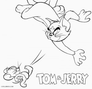 Tom and Jerry Fighting Coloring Pages