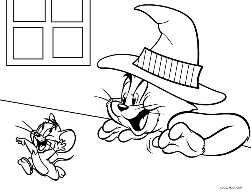 free printable tom and jerry coloring pages for kids