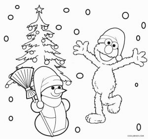 Elmo Christmas Coloring Pages