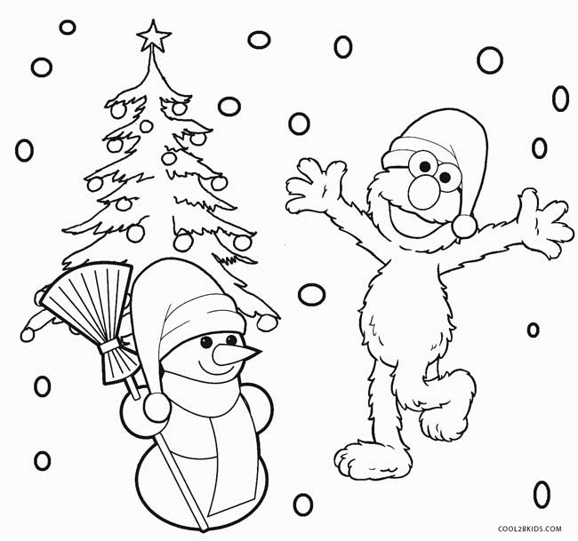Christmas Elmo Coloring Pages 6