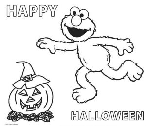 Elmo Halloween Coloring Pages