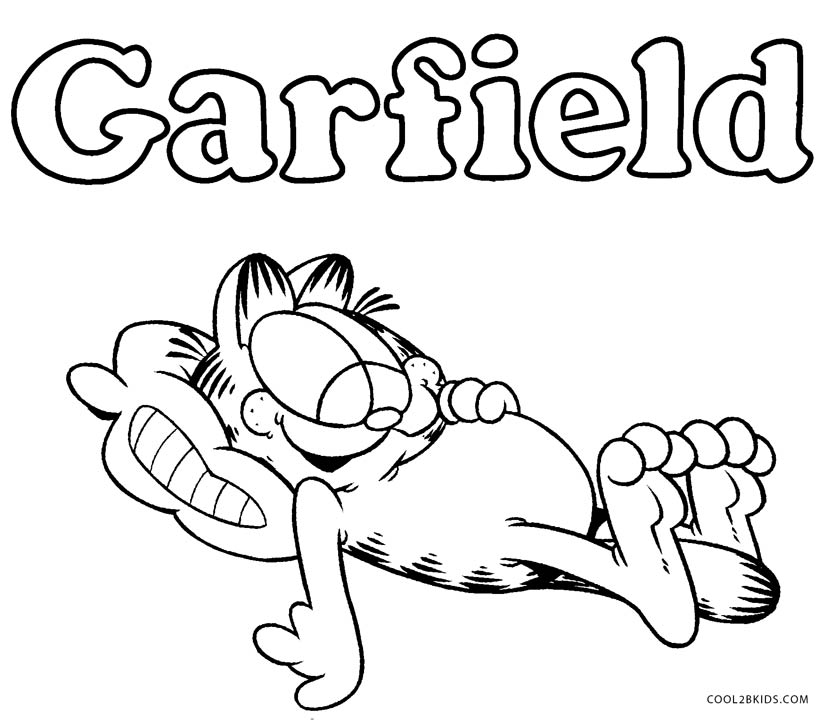 Printable Garfield Coloring Pages to Kids