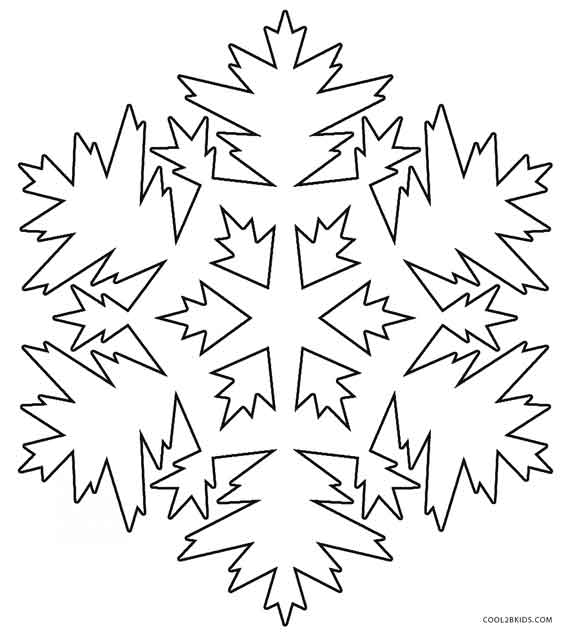 Printable Snowflake Coloring Pages For Kids