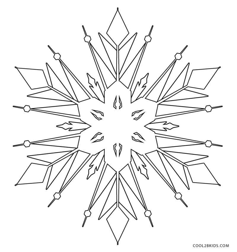 Entrelosmedanos Snowflake Coloring Pages Kids