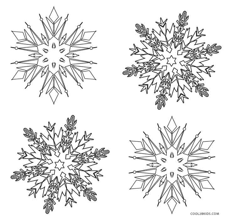 Printable Snowflake Coloring Pages For Kids