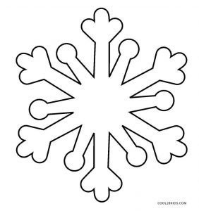 Simple Snowflake Coloring Pages