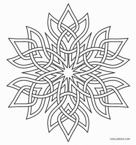 Snowflake Coloring Pages for Adults