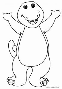 free printable barney coloring pages for kids